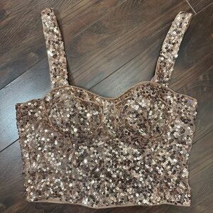 Sequin Crop Top